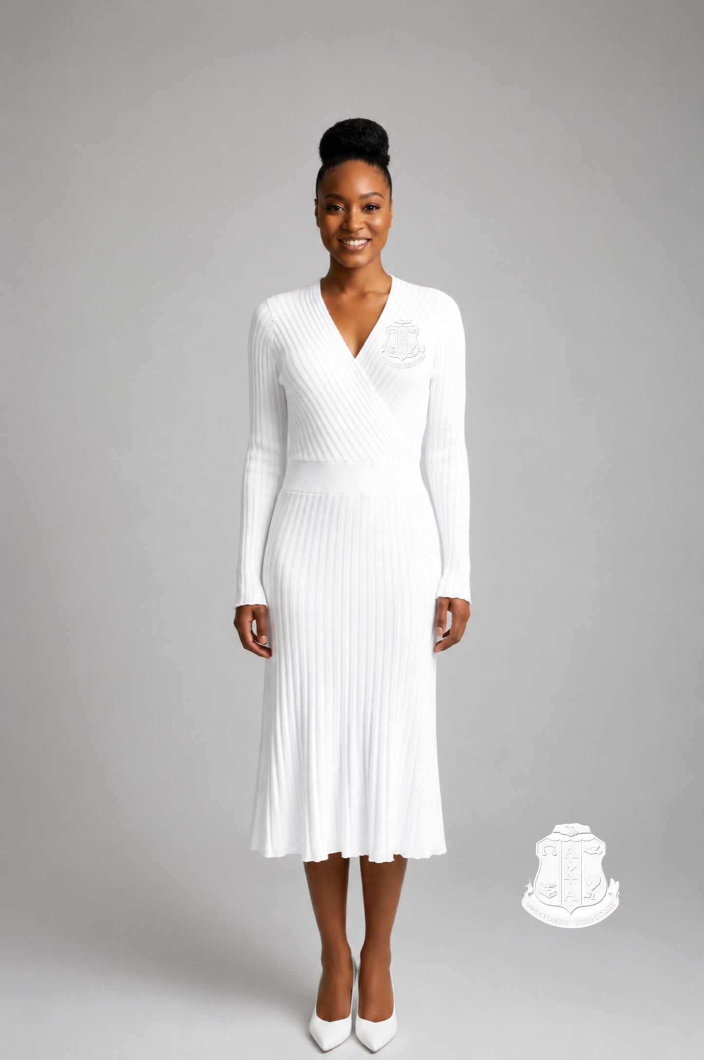 The AKA Crinkle Dress WHITE PRE - ORDER
