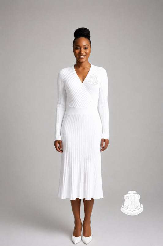 The AKA Crinkle Dress WHITE PRE - ORDER