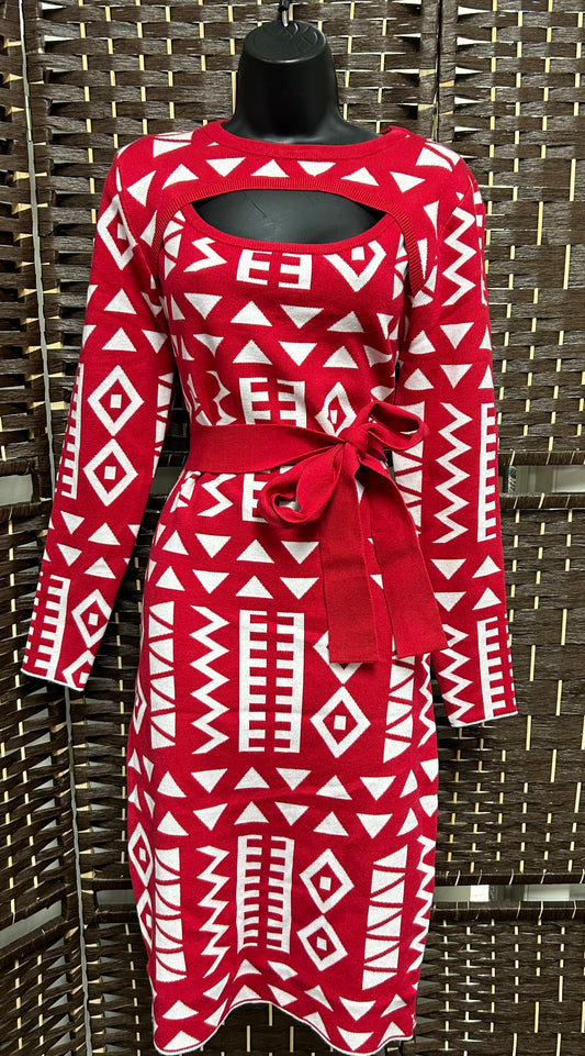 Ankara Style Knit Dress