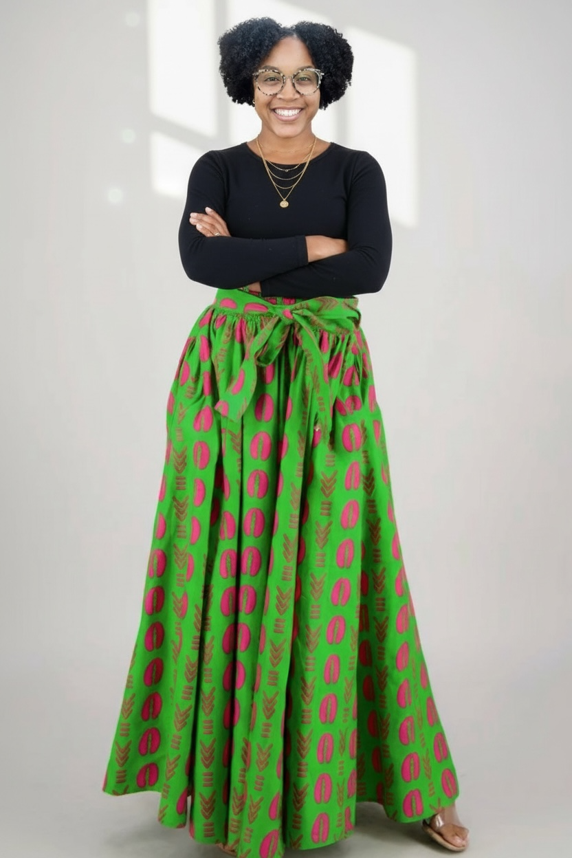 African Print Maxi Skirt