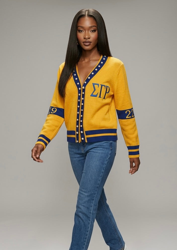 Sigma Gamma Rho Pearl Cardigan