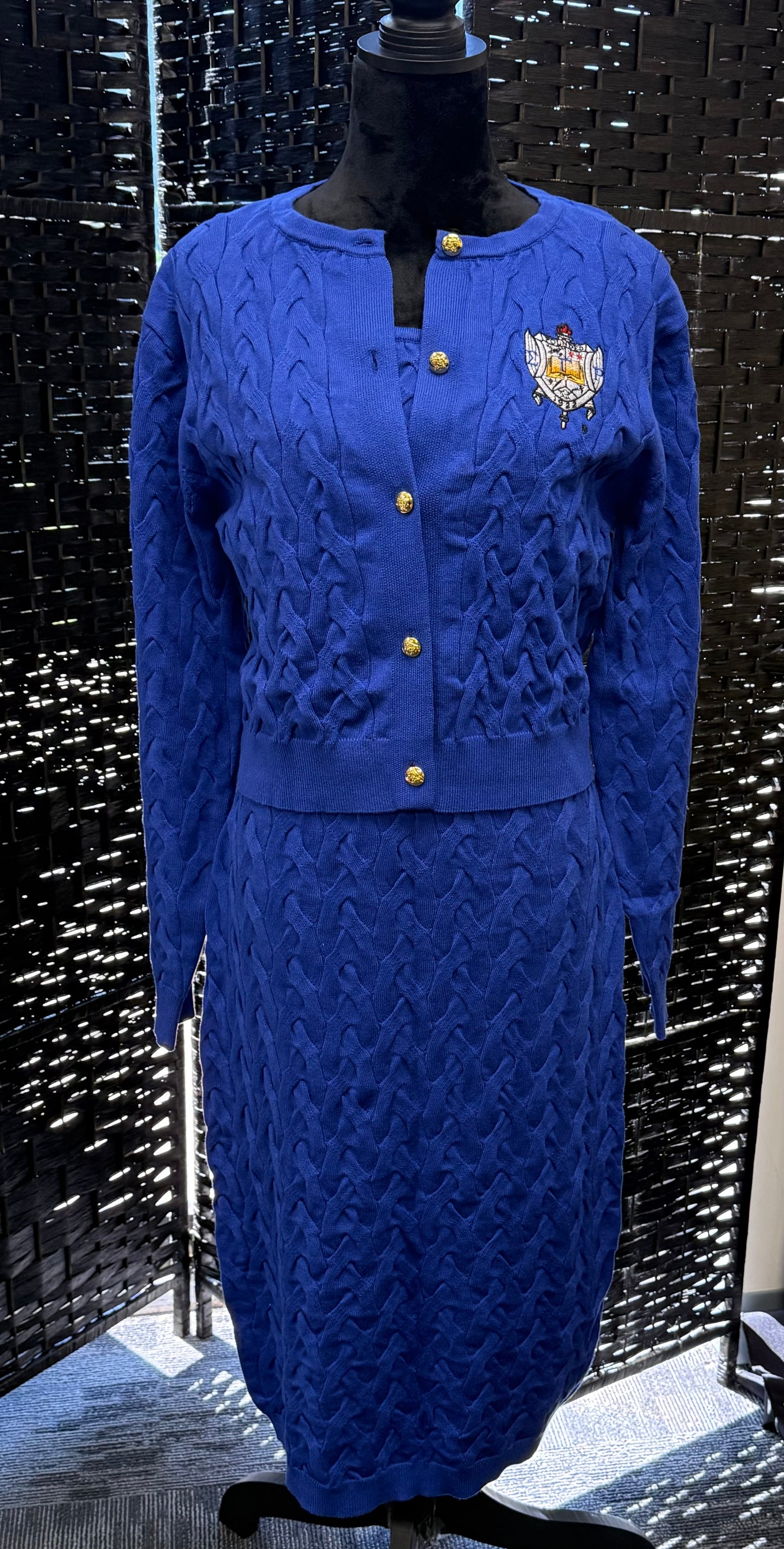 The Power Knit Dress SET- BLUE SGRHO- pre order