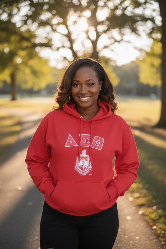 Delta Sigma Theta GREEK LETTER embroidered hoodie