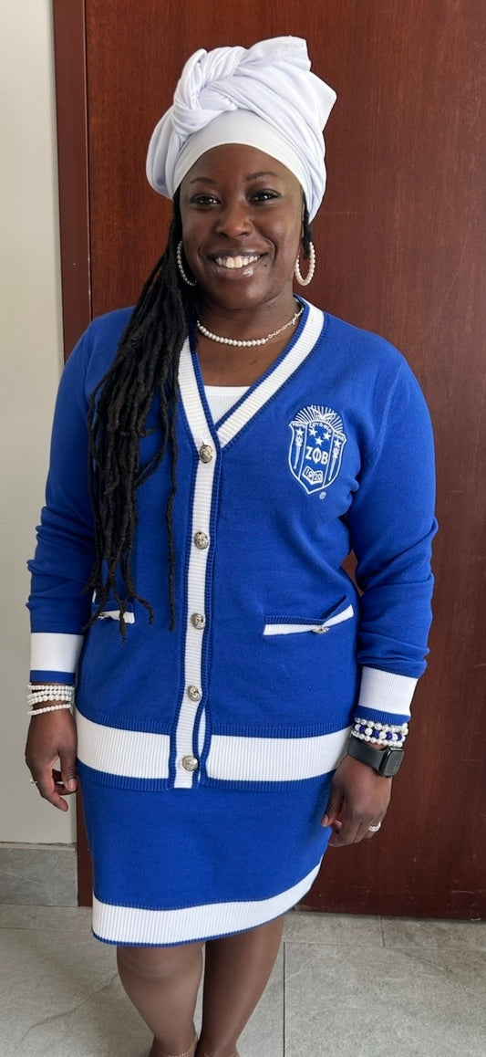 Zeta Phi Beta Cardigan Set