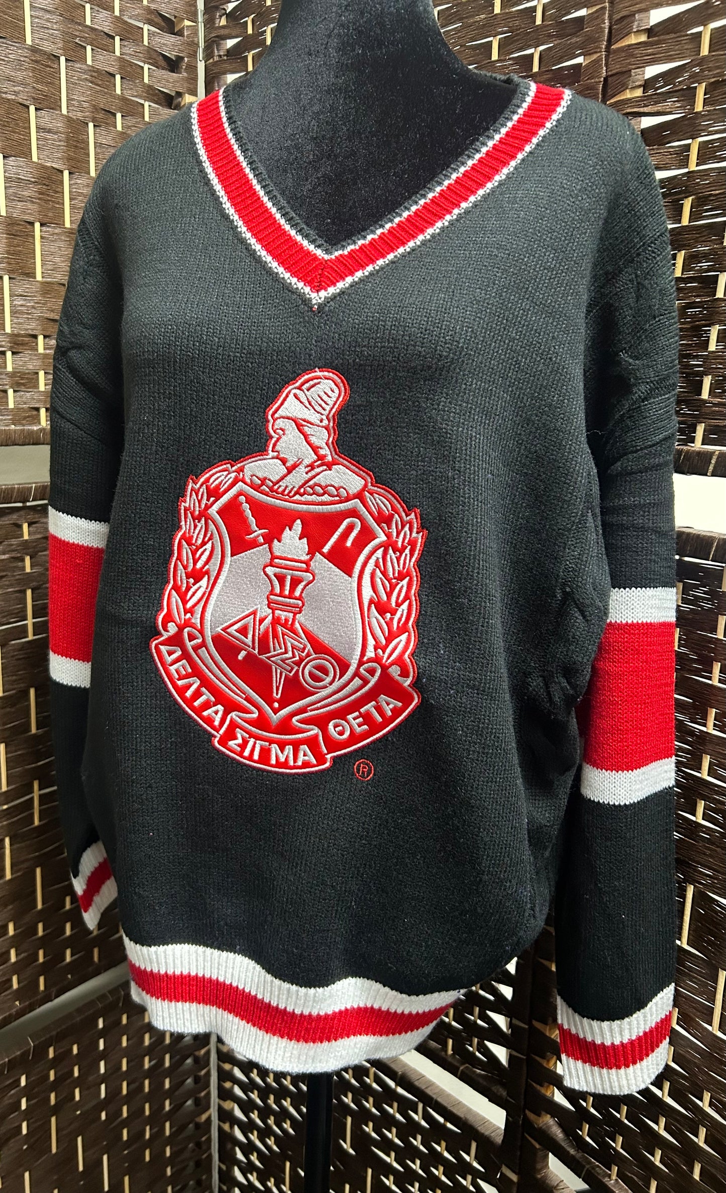 Delta Sigma Theta Cable Knit sweater