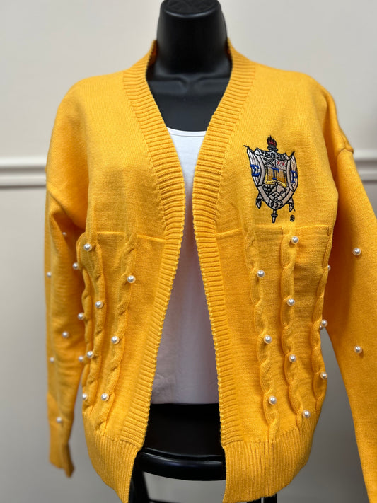 * NEW* Sigma Gamma Rho Pearled Out Open Cardigan
