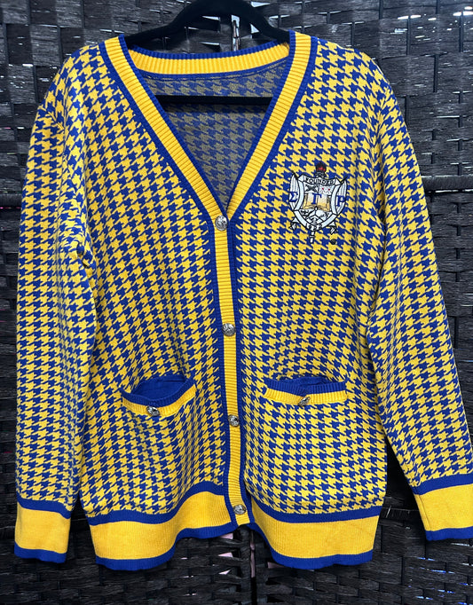 Sigma Gamma Rho Houndstooth Cardigan (only)
