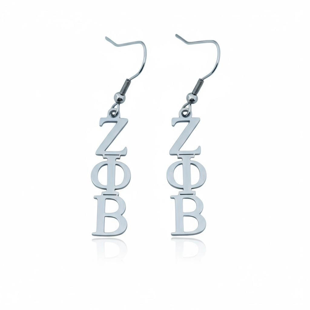Zeta Phi Beta Greek Letter Necklace Set