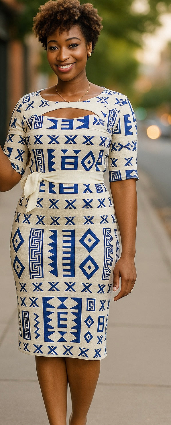 Ankara Style Knit Dress
