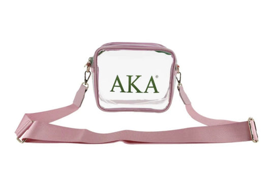 Pink Transparent Crossbody Bag
