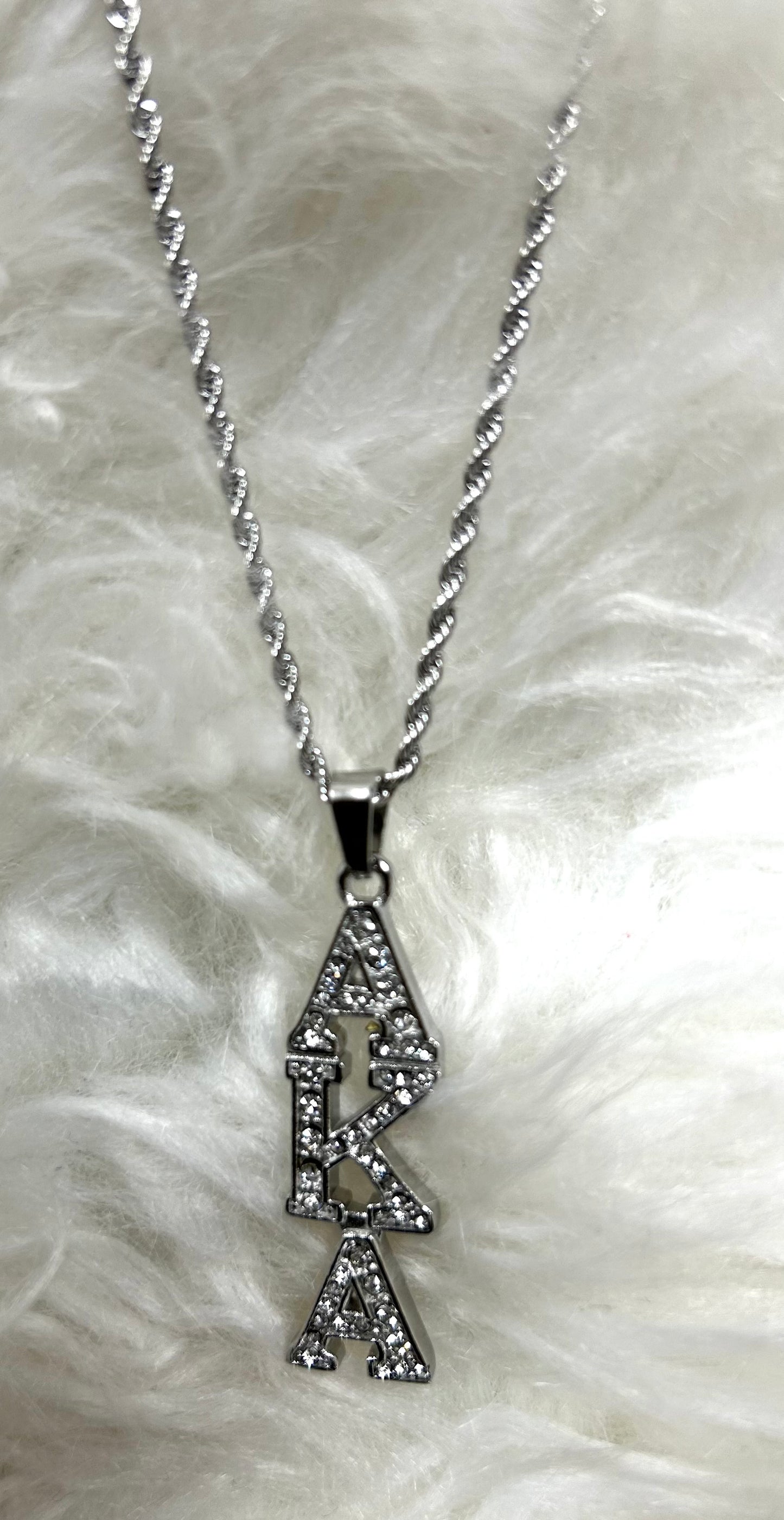 Alpha Kappa Alpha vertical bling Necklace