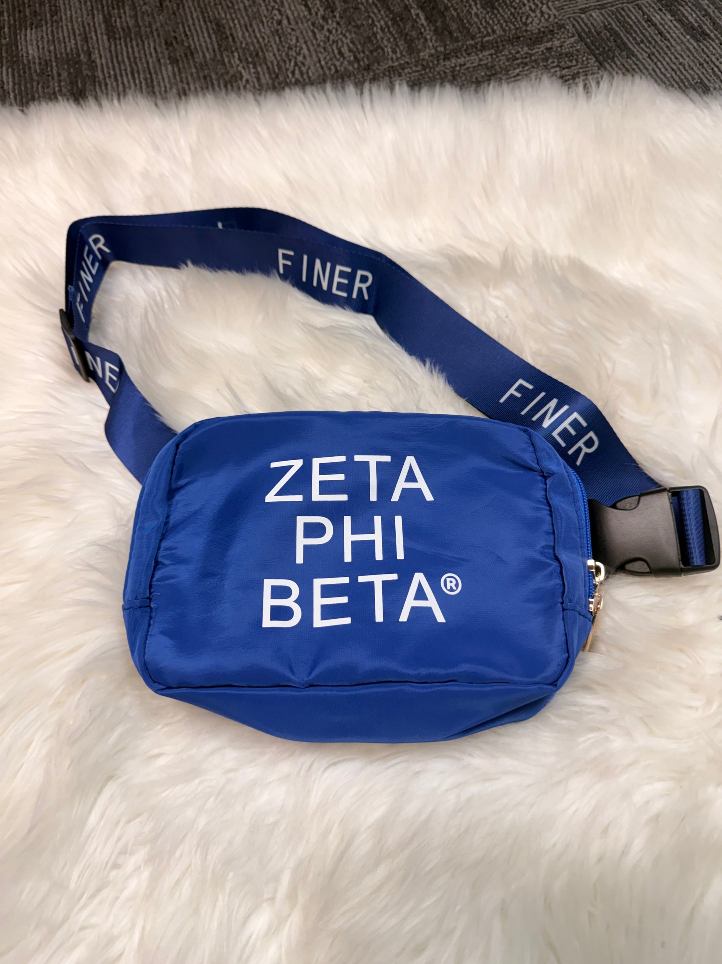 Zeta Phi Beta mesh Fanny Pack w/ FINER STRAP