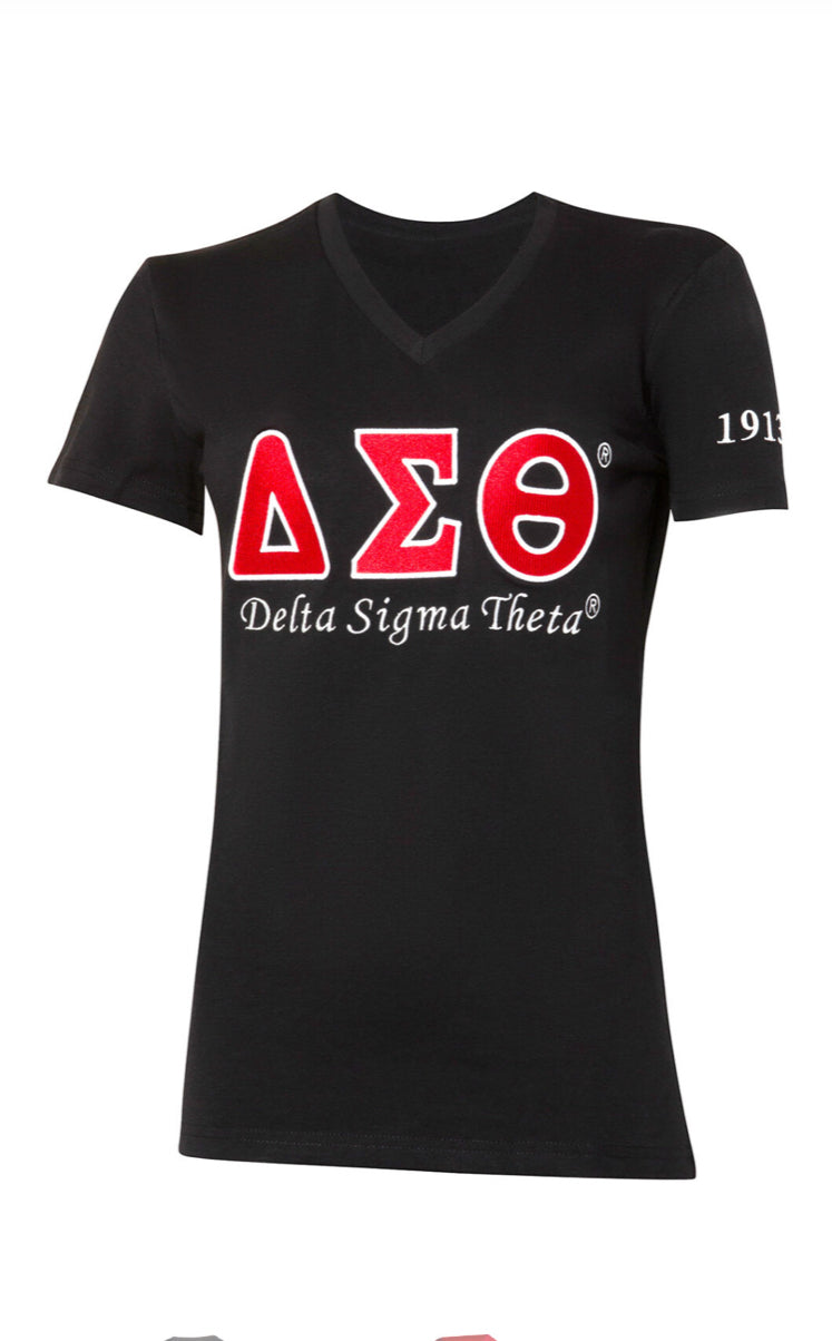 Delta Sigma Theta Embroidered - T shirt