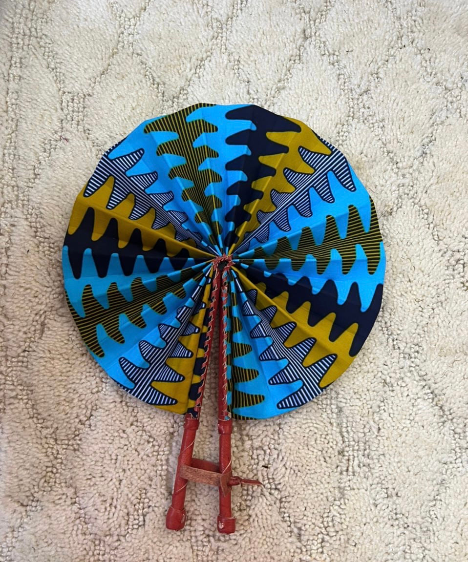 Ankara Leather Fan
