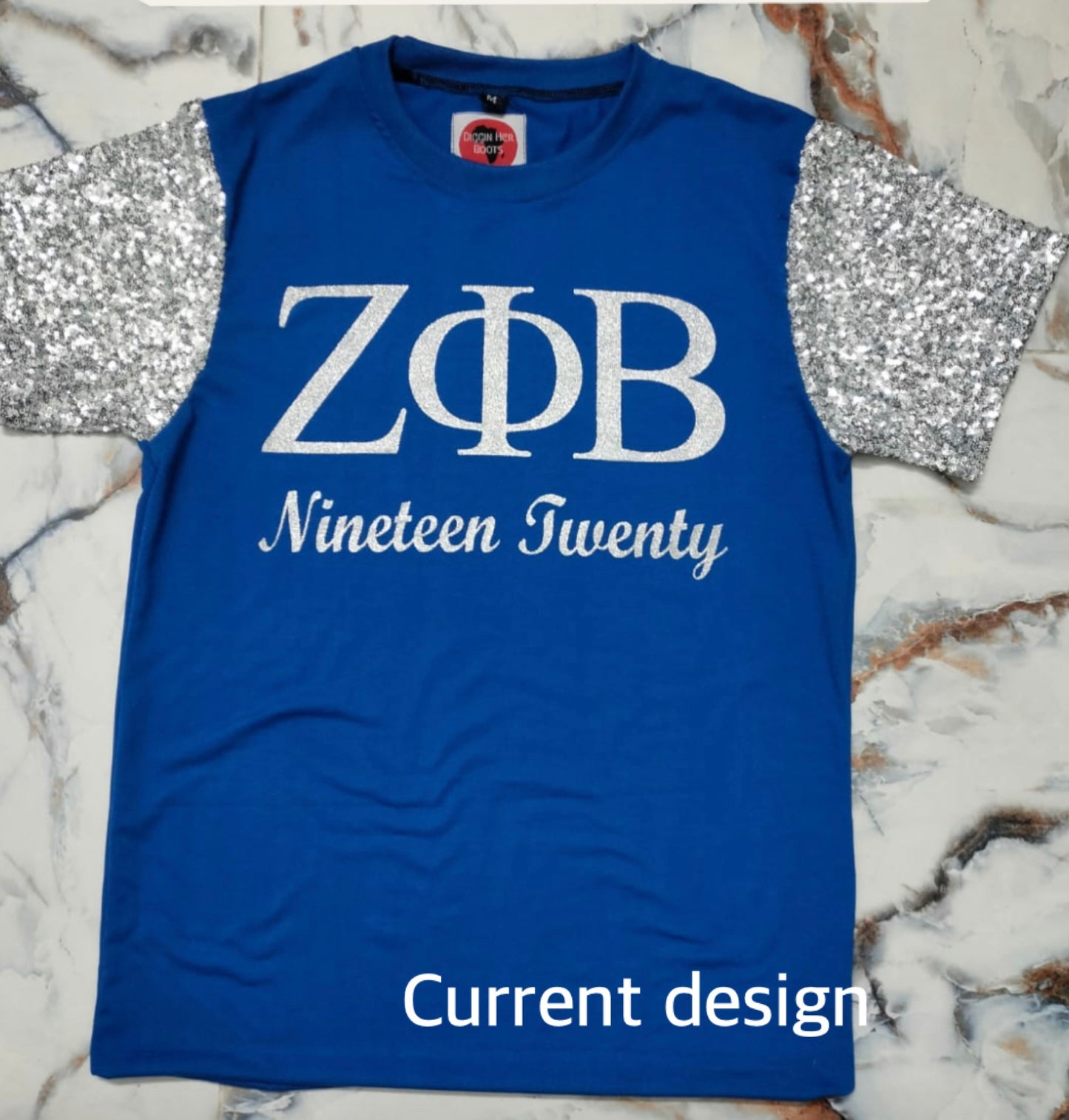 Zeta Phi Beta- Glitter Sleeve Shirt