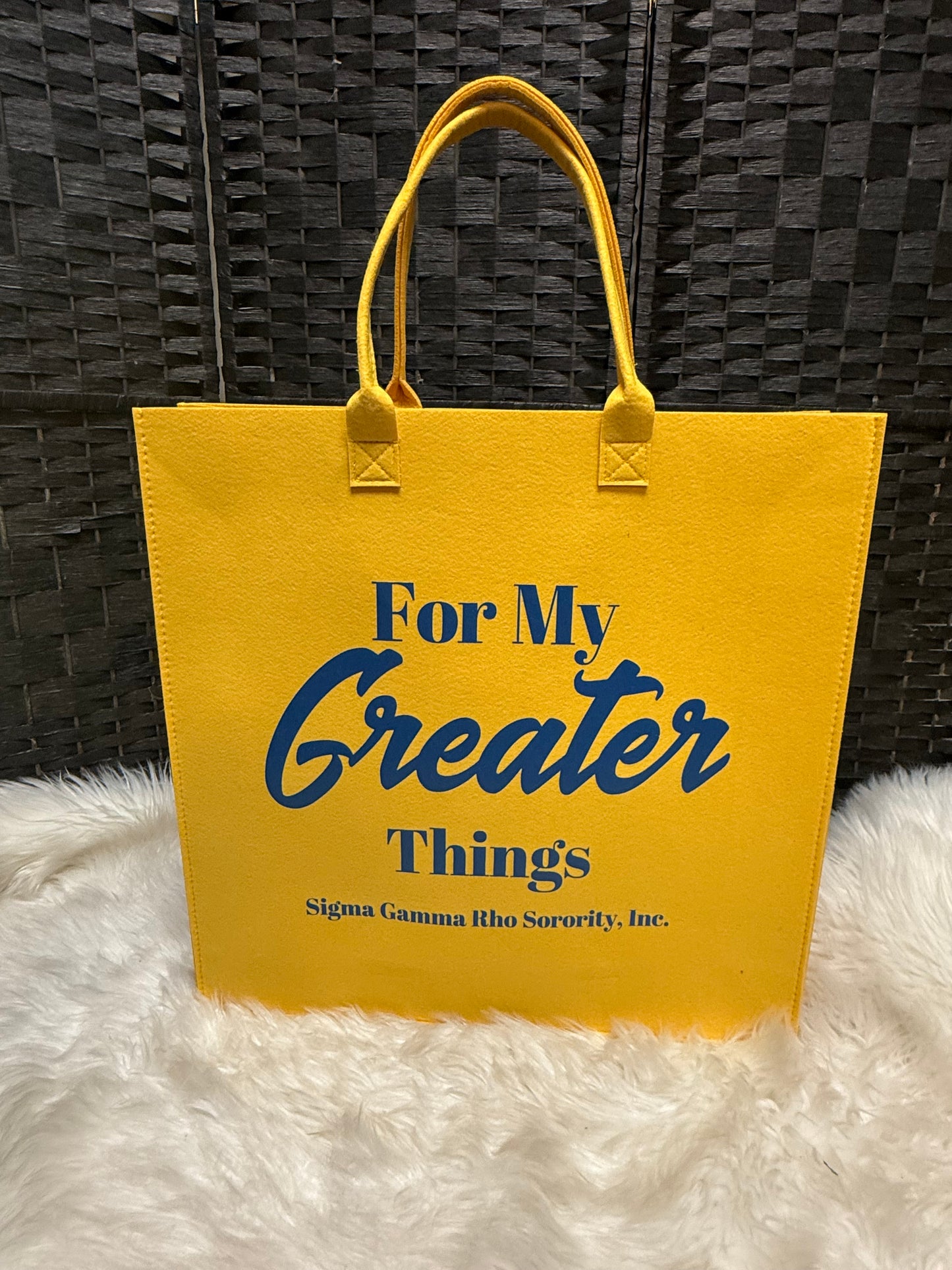 For my GREATER THINGS - felt bag