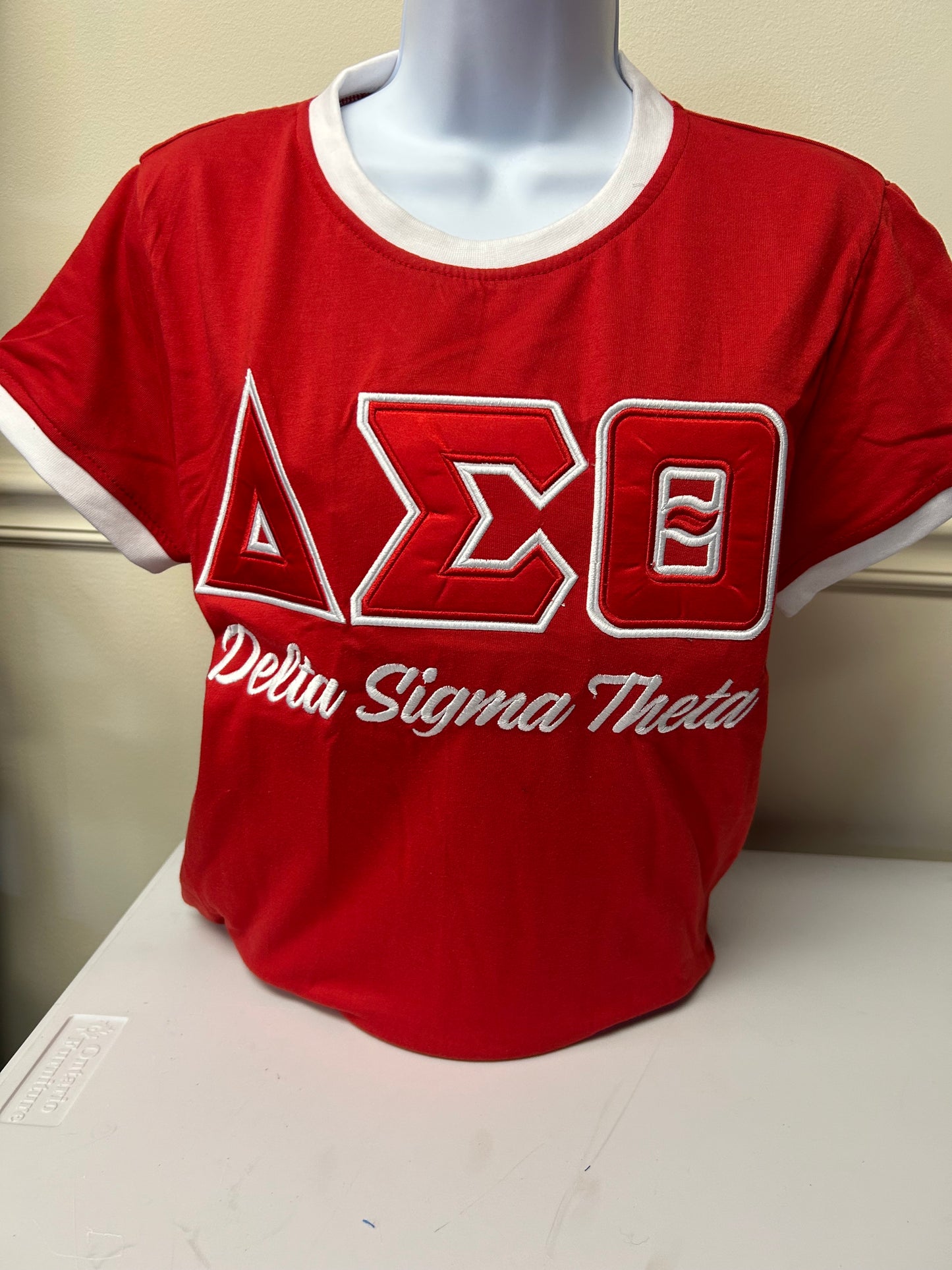 Delta Sigma Theta - premium RINGER T shirt