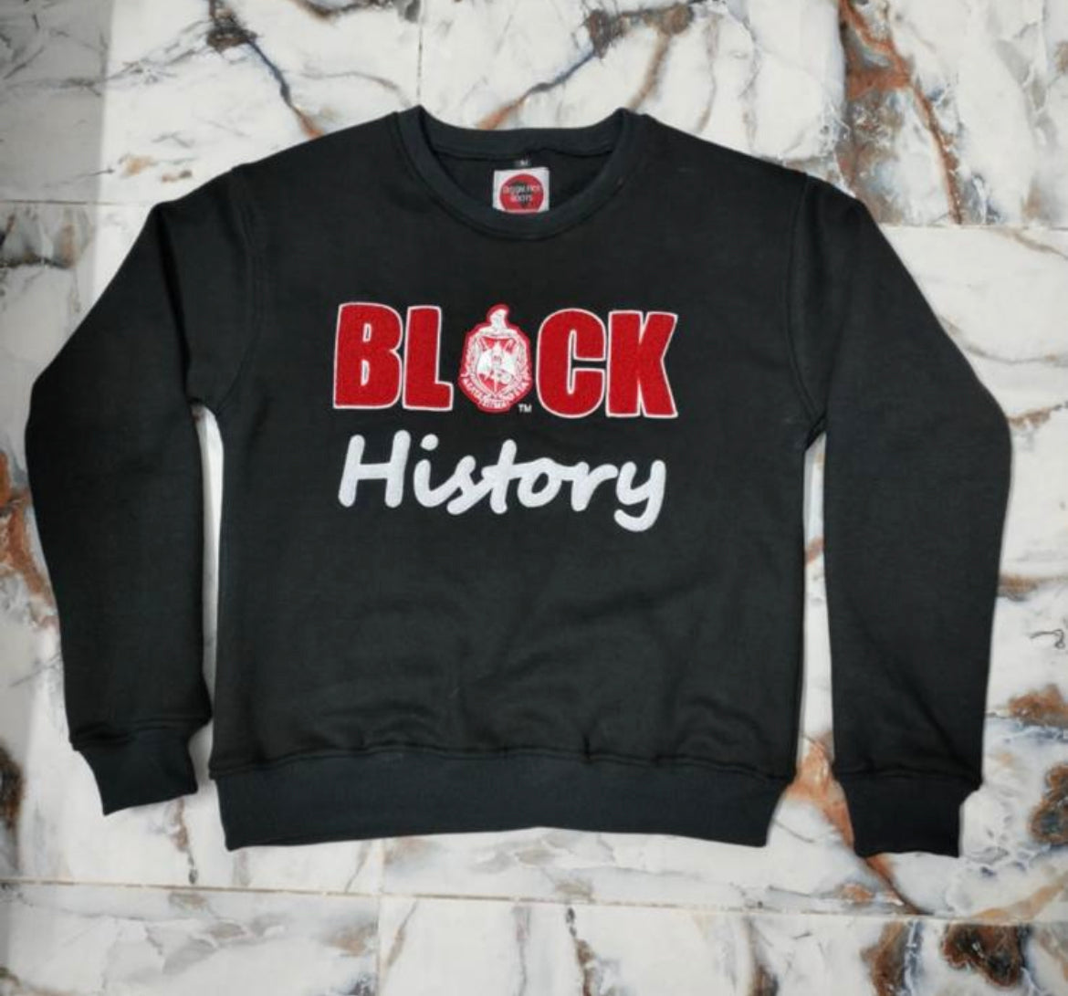 Black Delta Sigma Theta Shield high quality Crest Sweatshirt