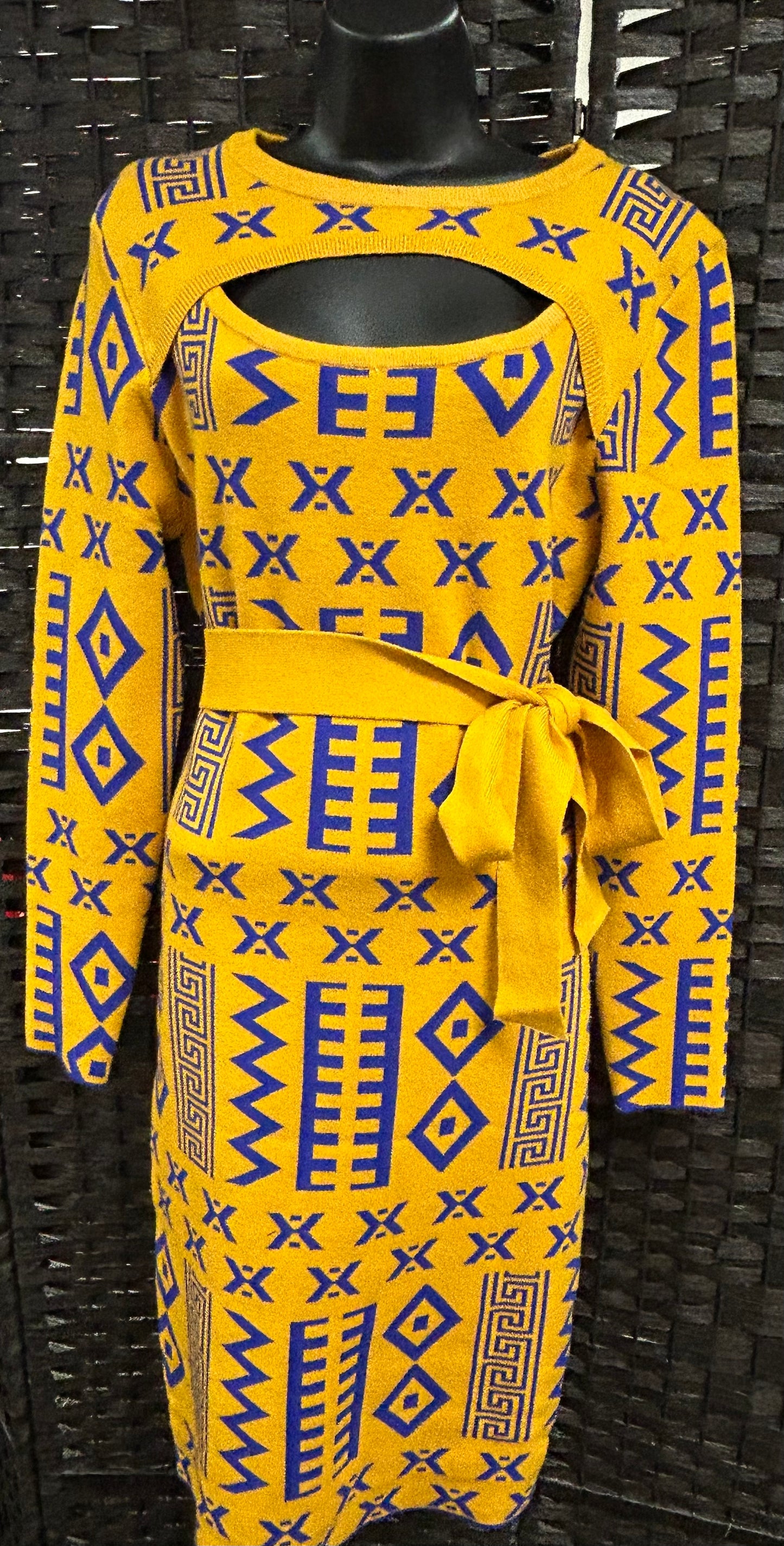 Ankara Style Knit Dress