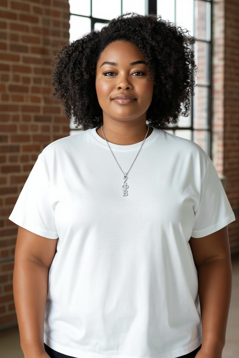 Zeta Phi Beta Greek Letter Necklace Set