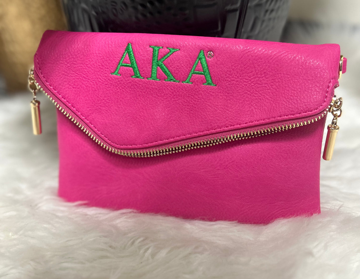 Alpha Kappa Alpha Foldover Clutch
