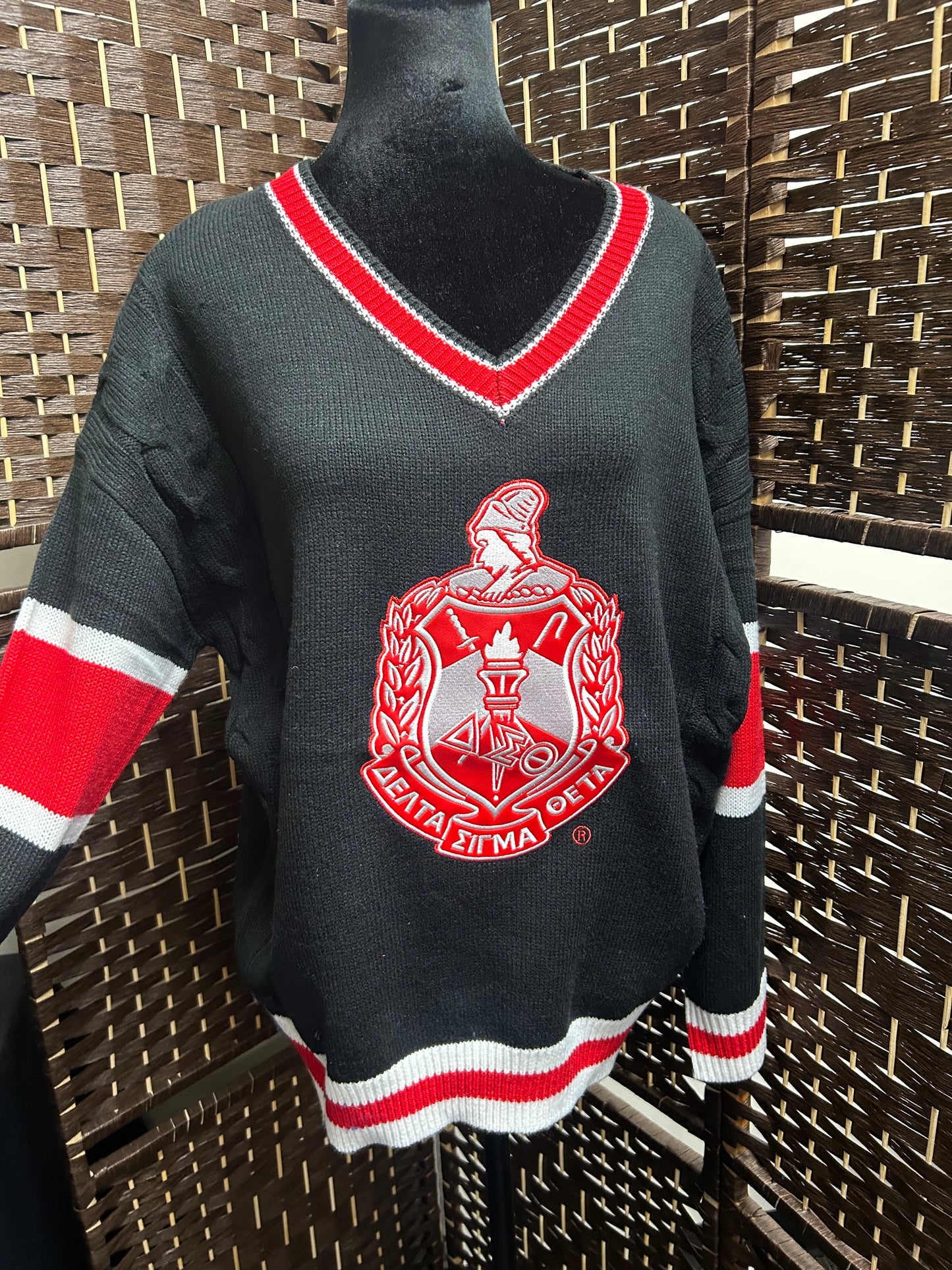 Delta Sigma Theta Cable Knit sweater
