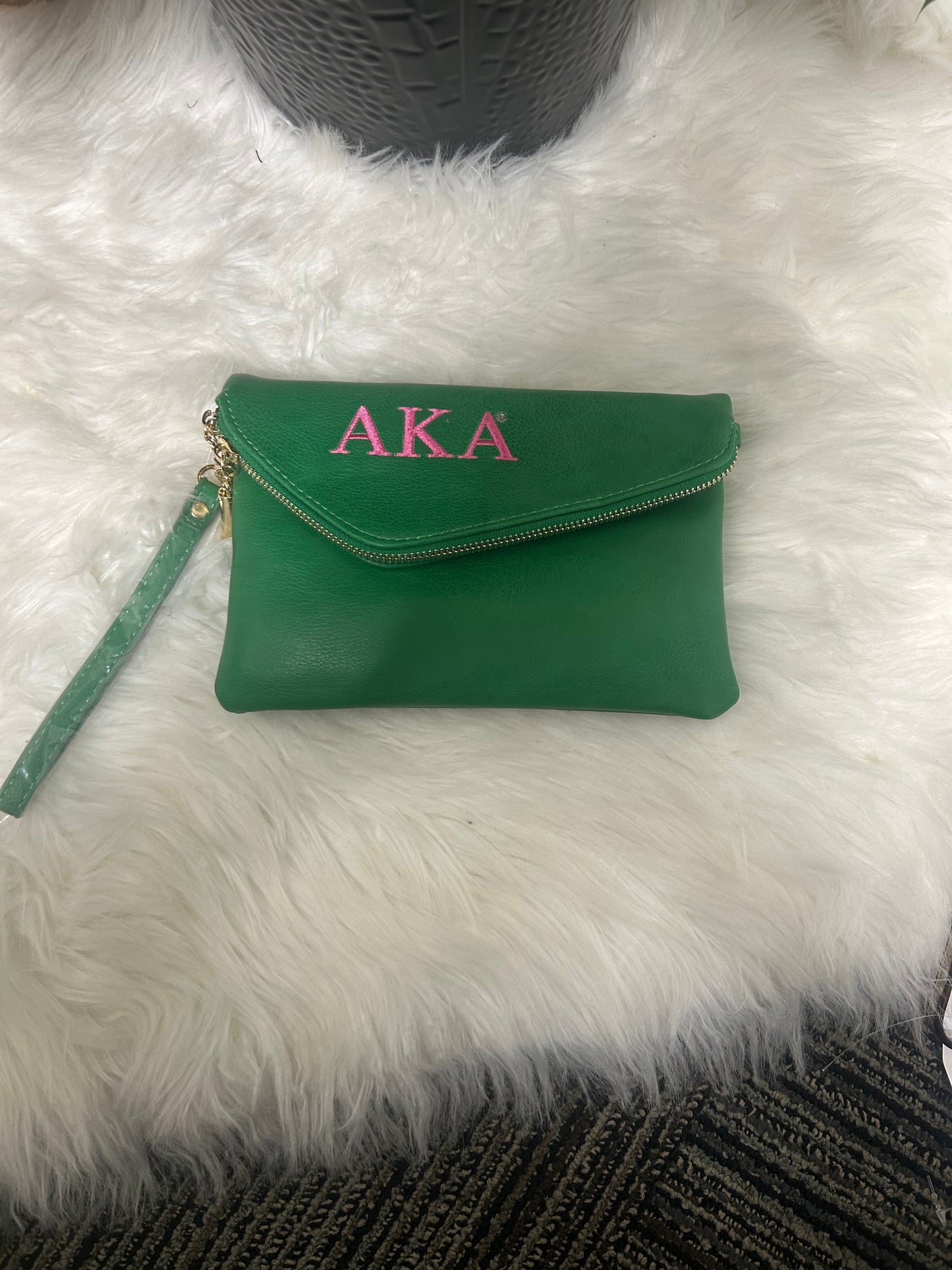 Alpha Kappa Alpha Foldover Clutch