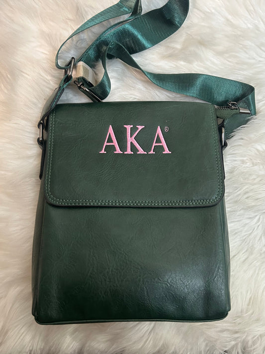 Alpha Kappa Alpha Crossbody crossbody- dark green