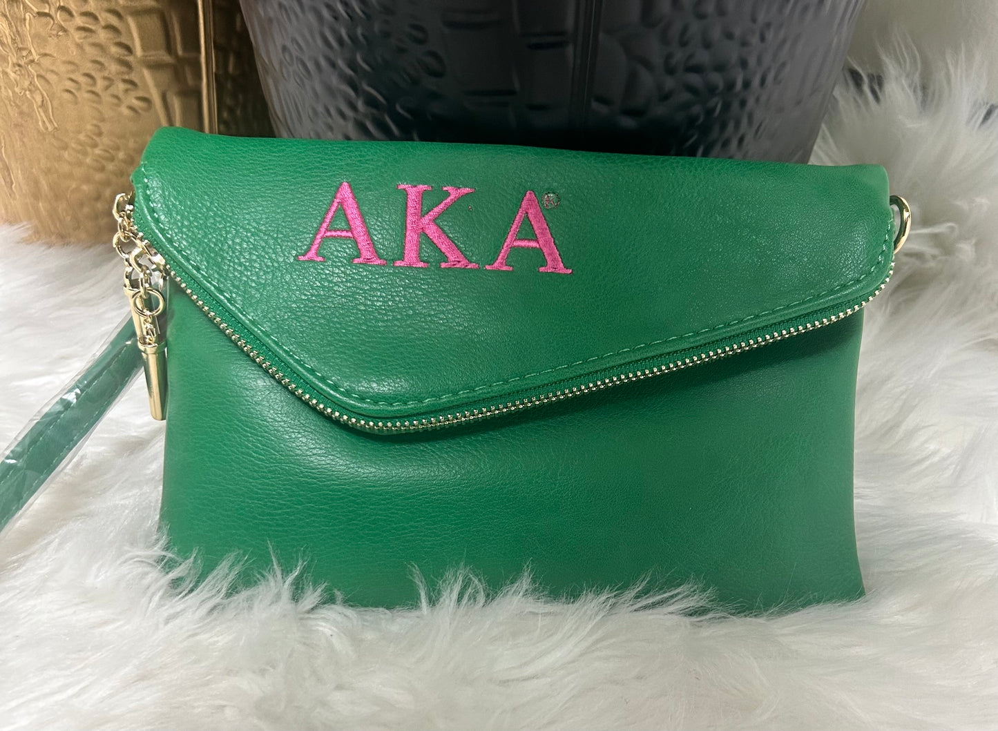 Alpha Kappa Alpha Foldover Clutch