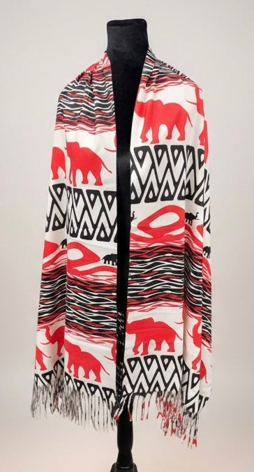 Delta Sigma Theta- elephant inspired shawl