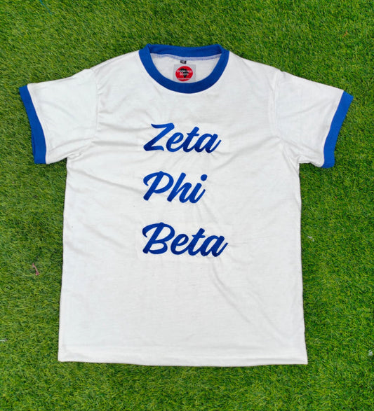 Zeta Phi Beta Embroidered Shirt