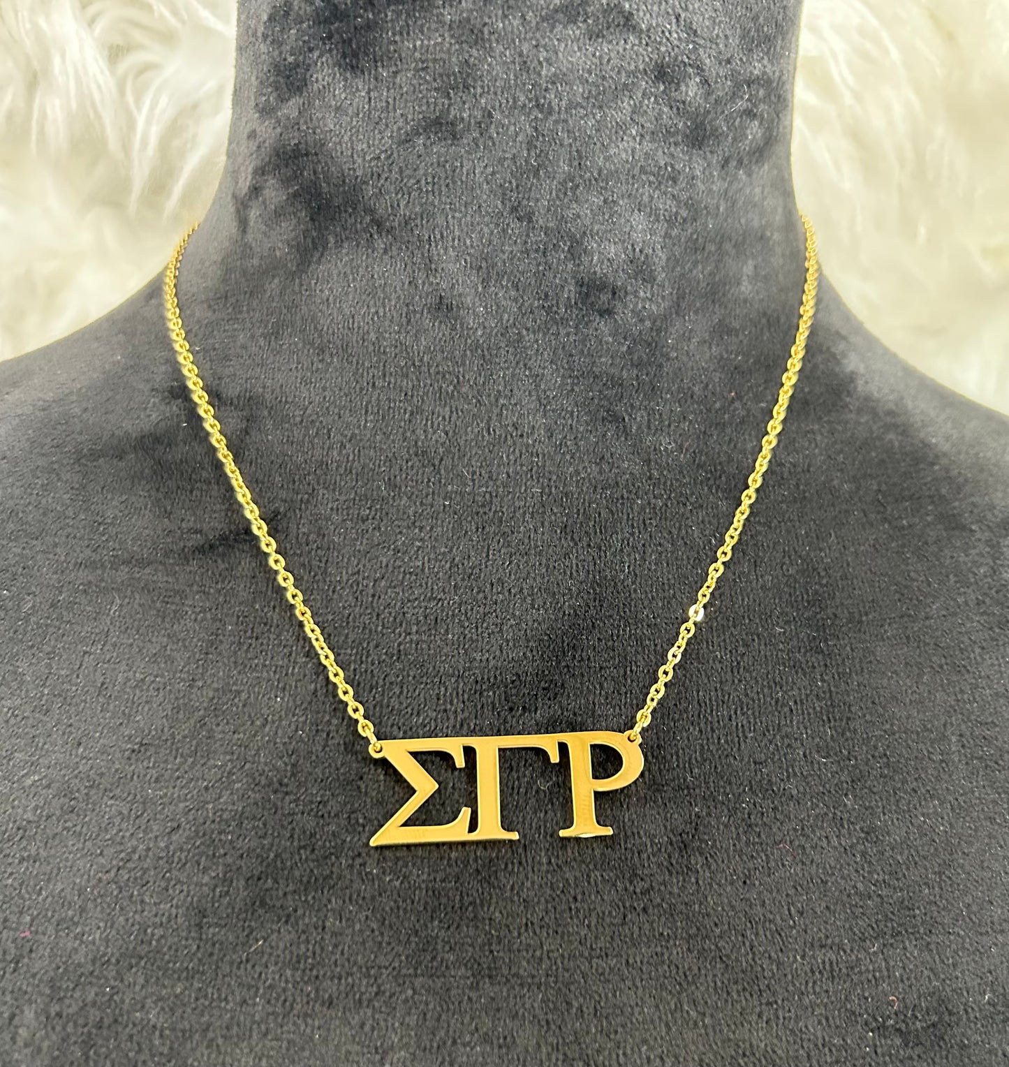 Greek Letter Sigma Gamma Rho - Stainless Steel Necklace