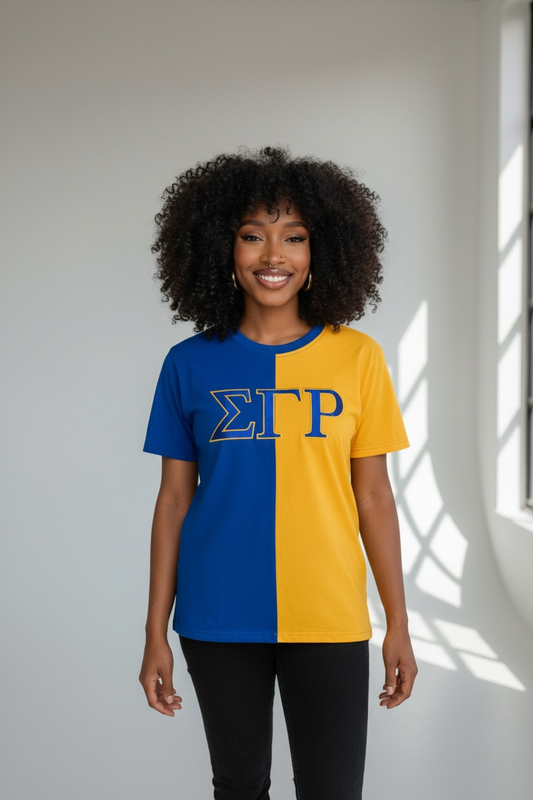 Sigma Gamma Rho Split Greek Letter - premium T shirt