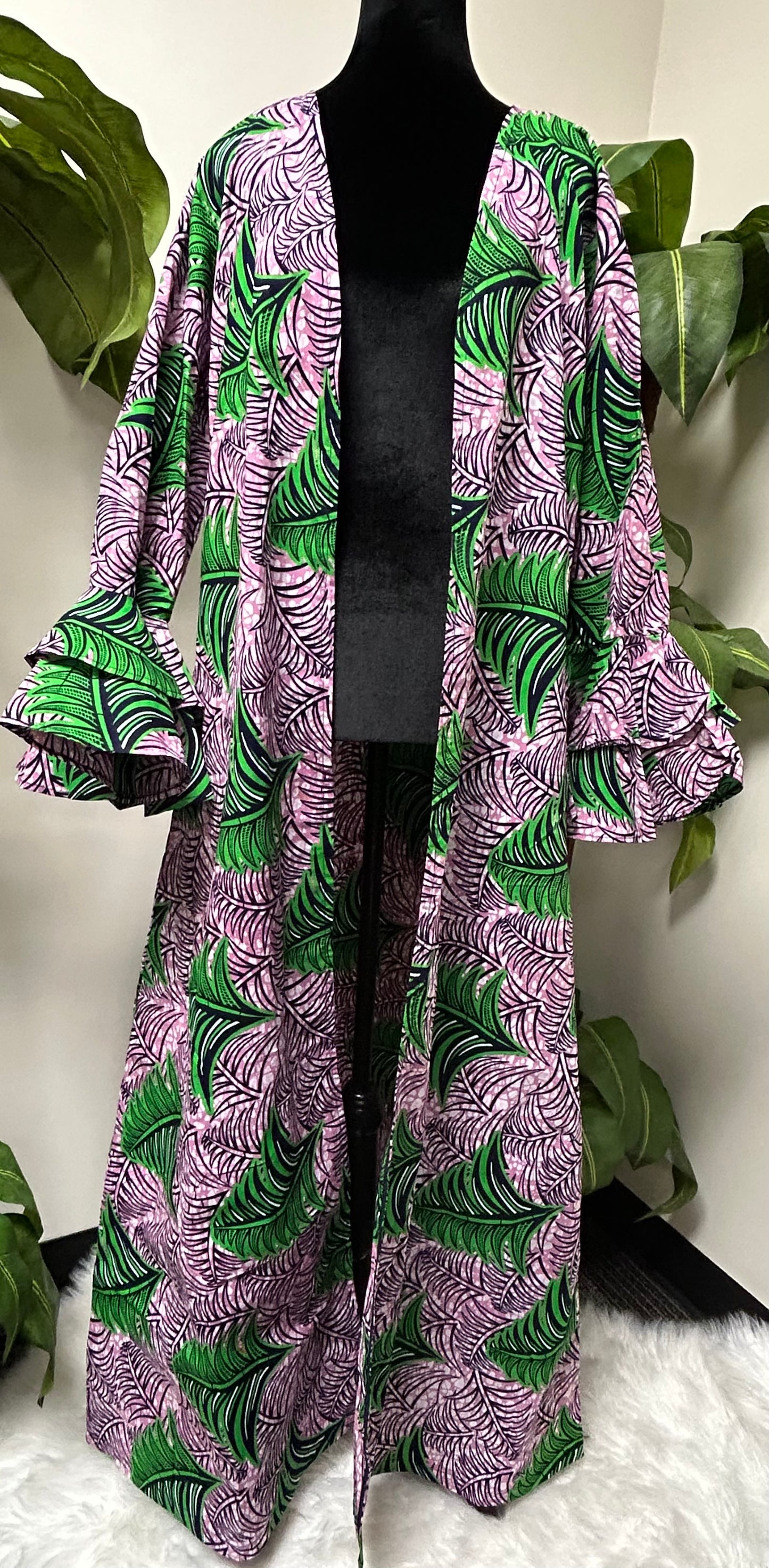 KIMONO- Pink and Green