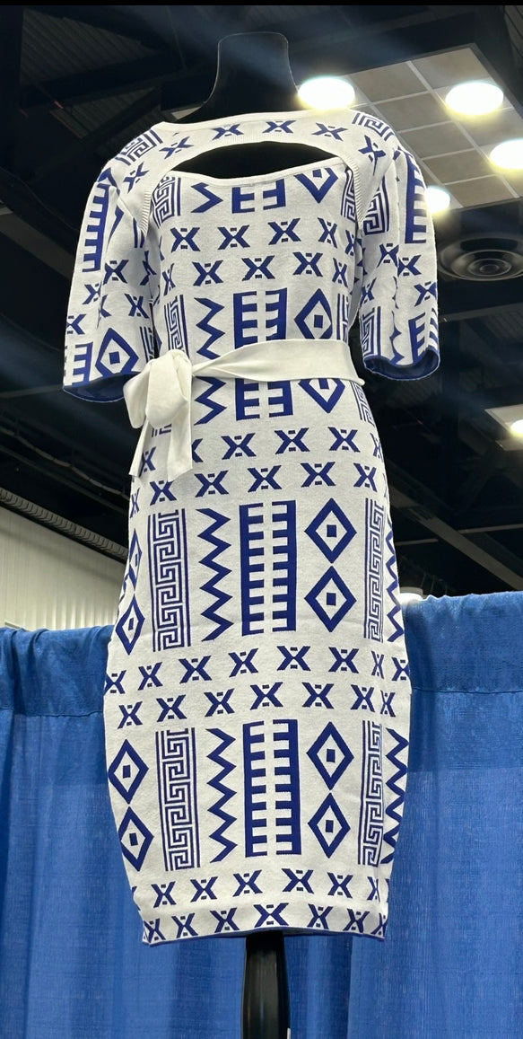 Ankara Style Knit Dress