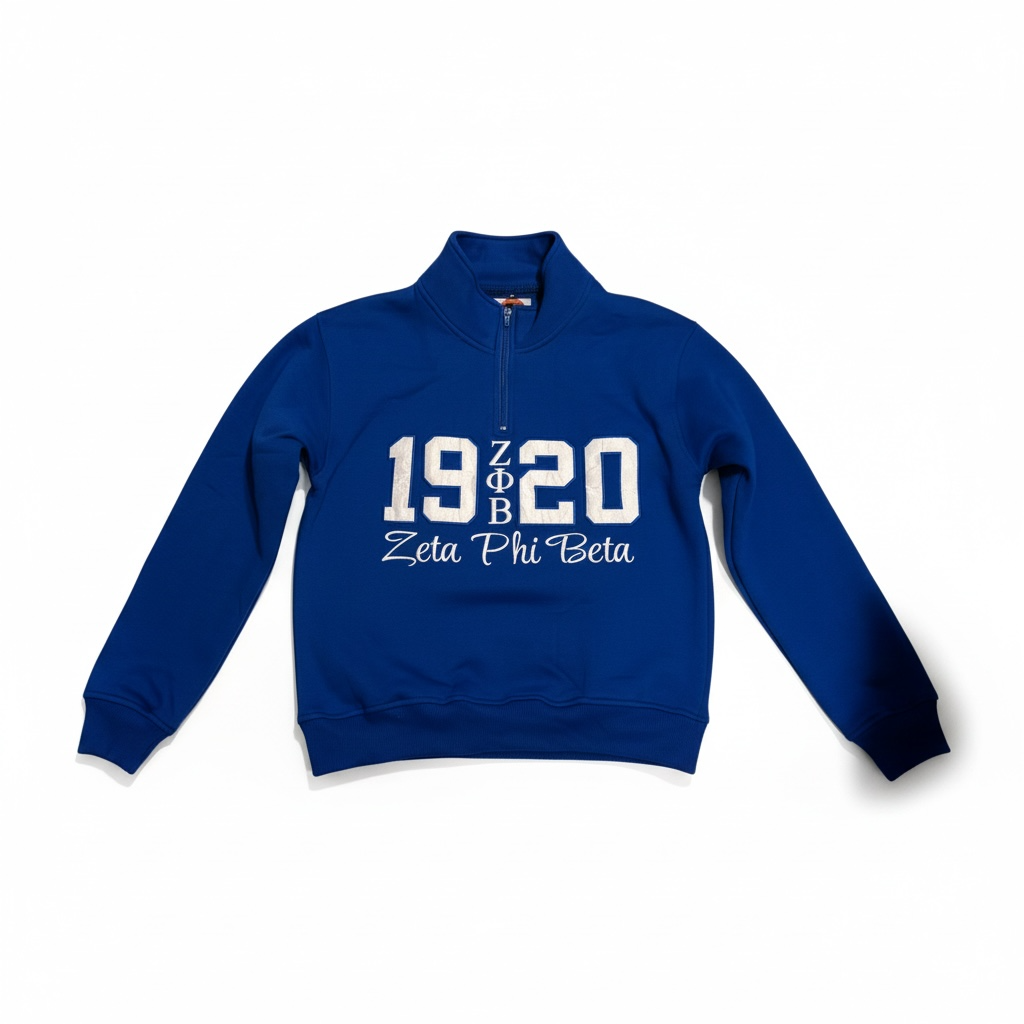 Zeta Phi Beta - Quarter Zip Sweatshirt