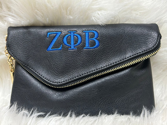 Zeta Phi Beta Foldover Clutch