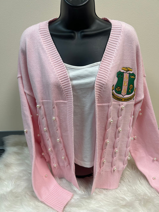 Pearled Out Open Cardigan