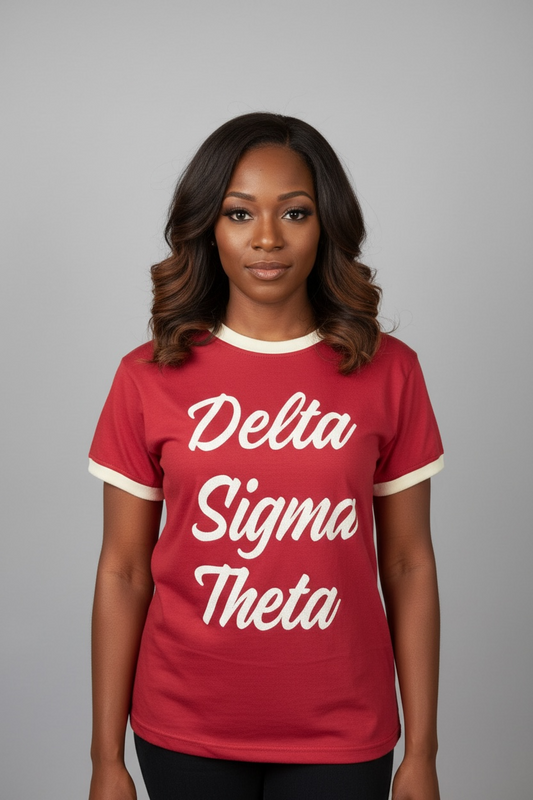 Delta Sigma Theta premium embroidered T shirt