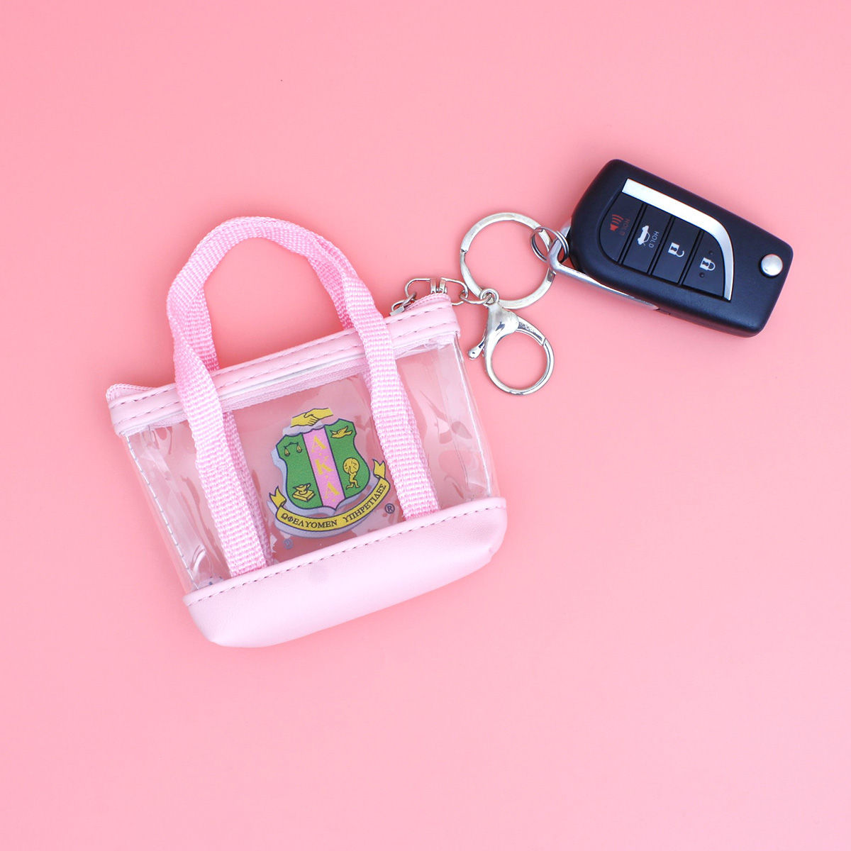 Zipper pouch keychain sale