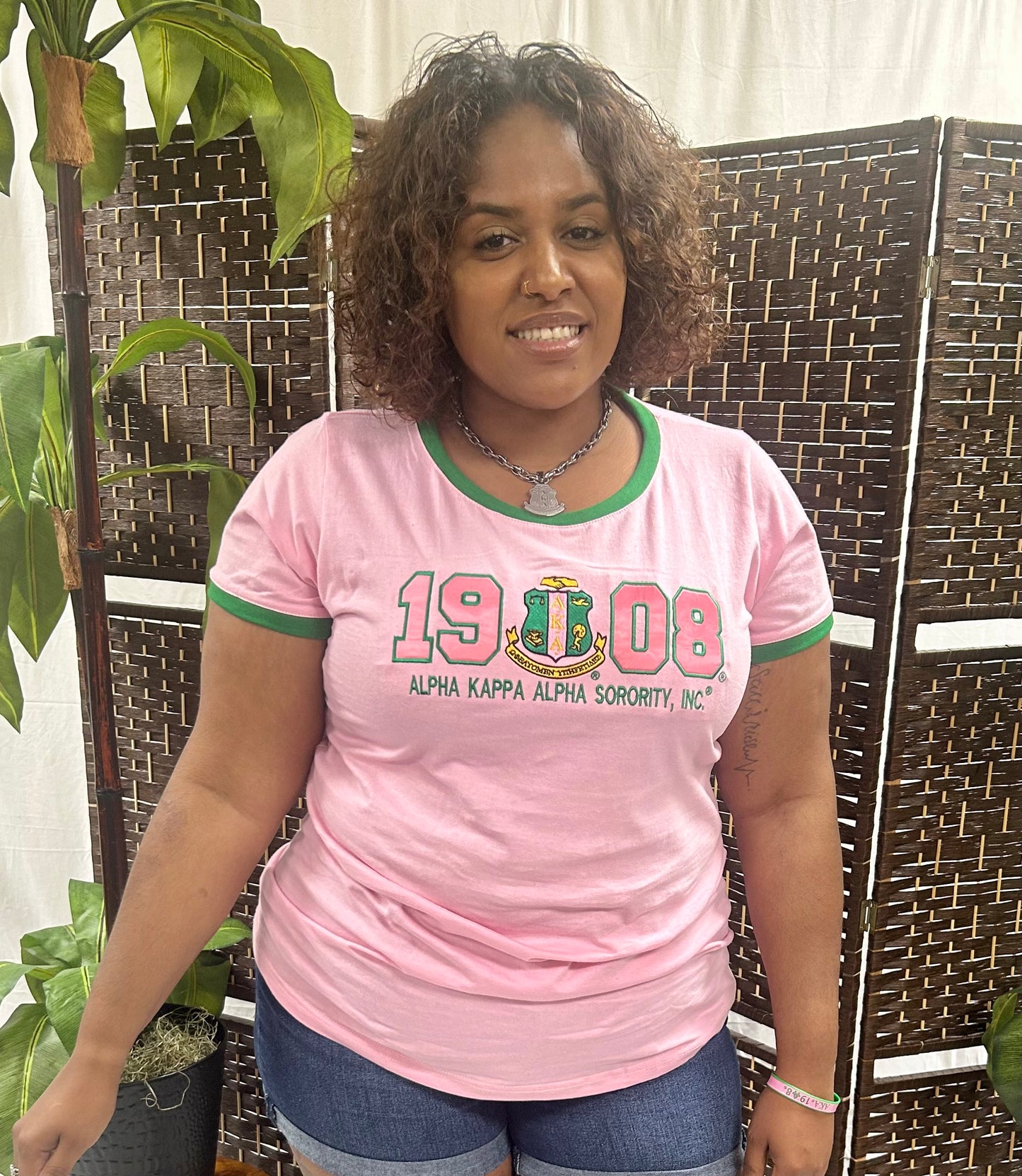 Alpha Kappa Alpha Greek Letter - premium T shirt