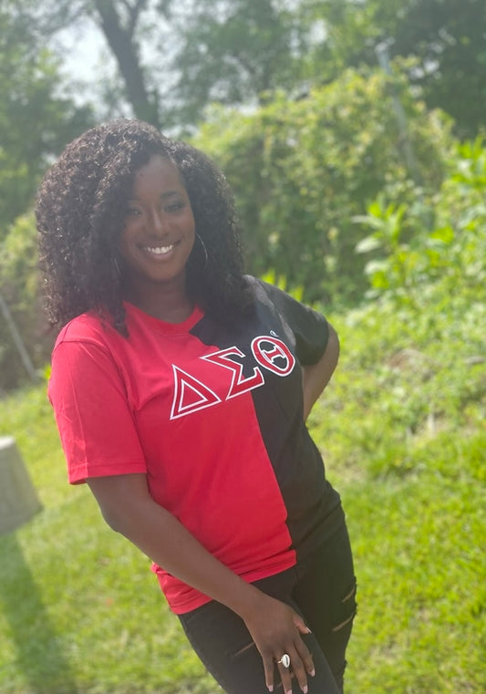 Delta Sigma Theta split - premium T shirt