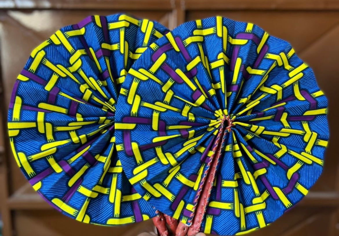 Ankara Leather Fan