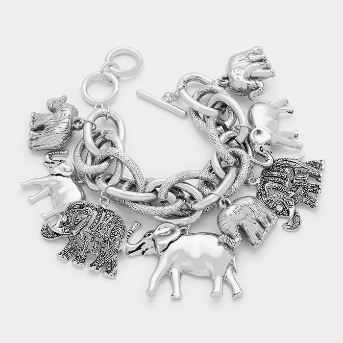 Elephant Cluster Bracelet