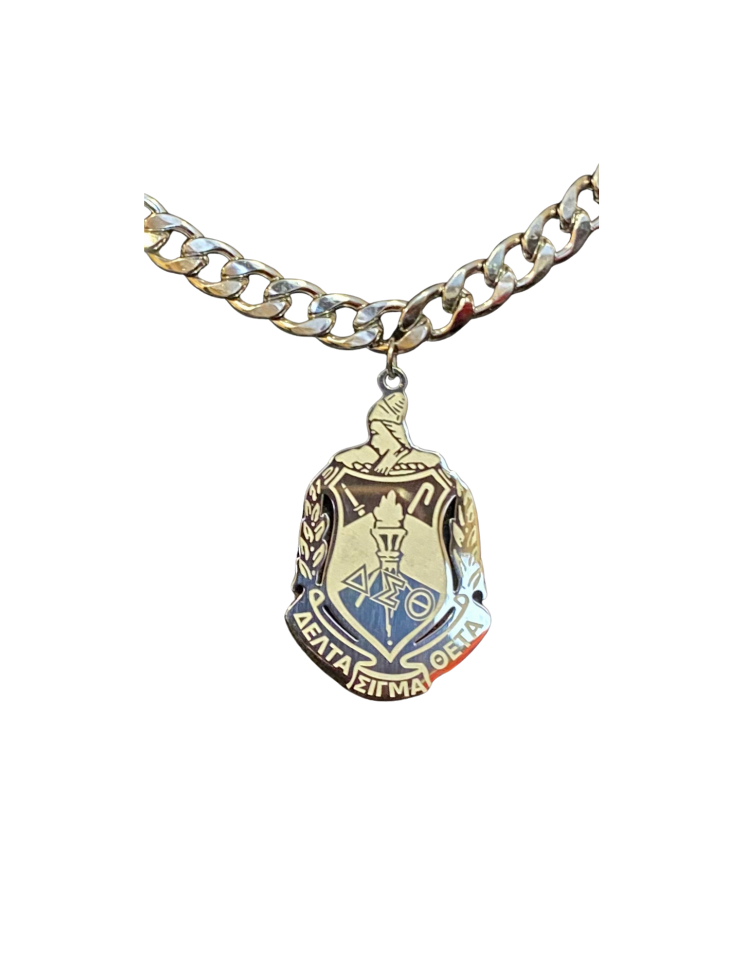 Delta Sigma Theta - Crest Necklace- SILVER