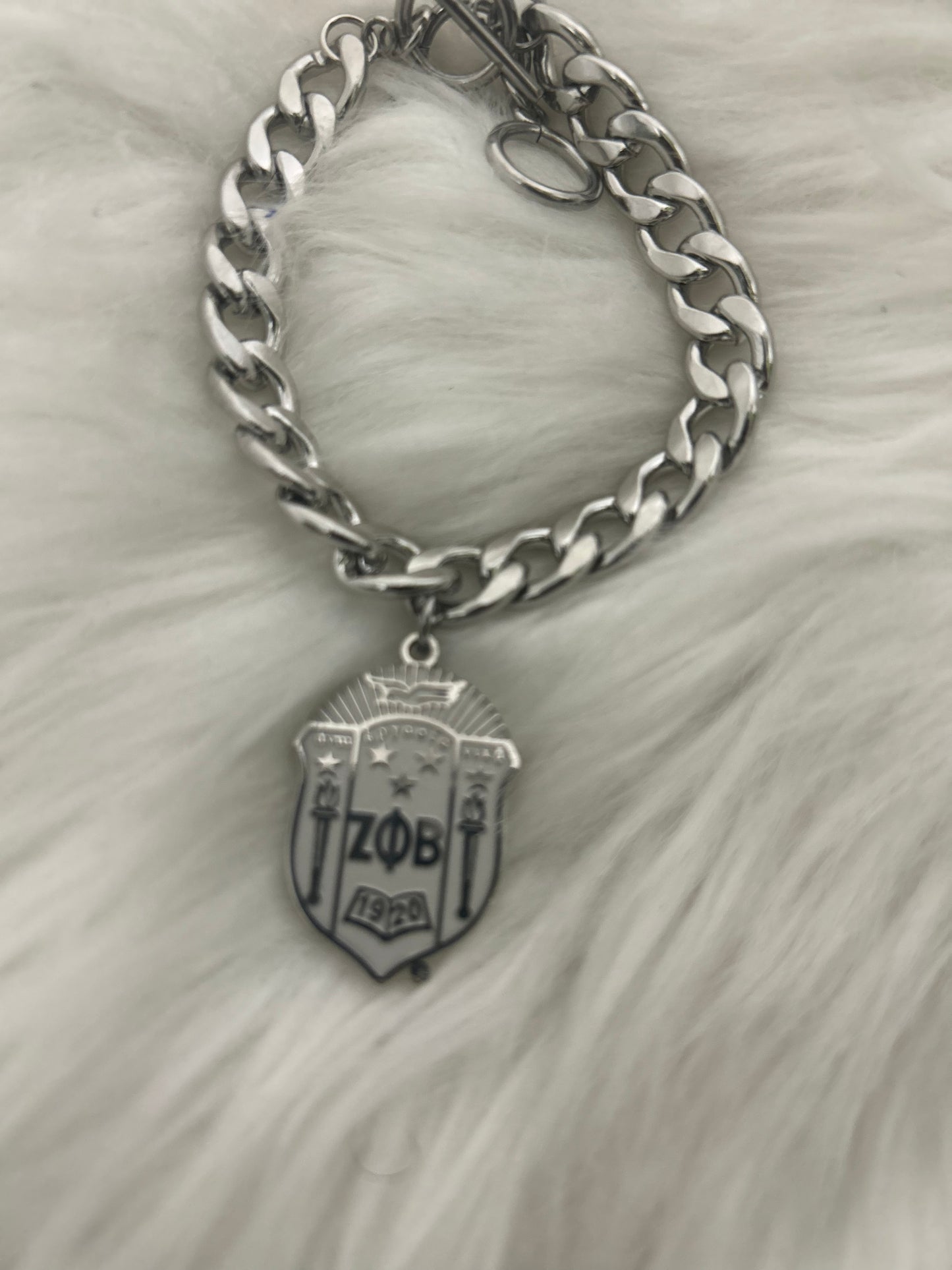 Zeta Phi Beta stainless steel bracelet