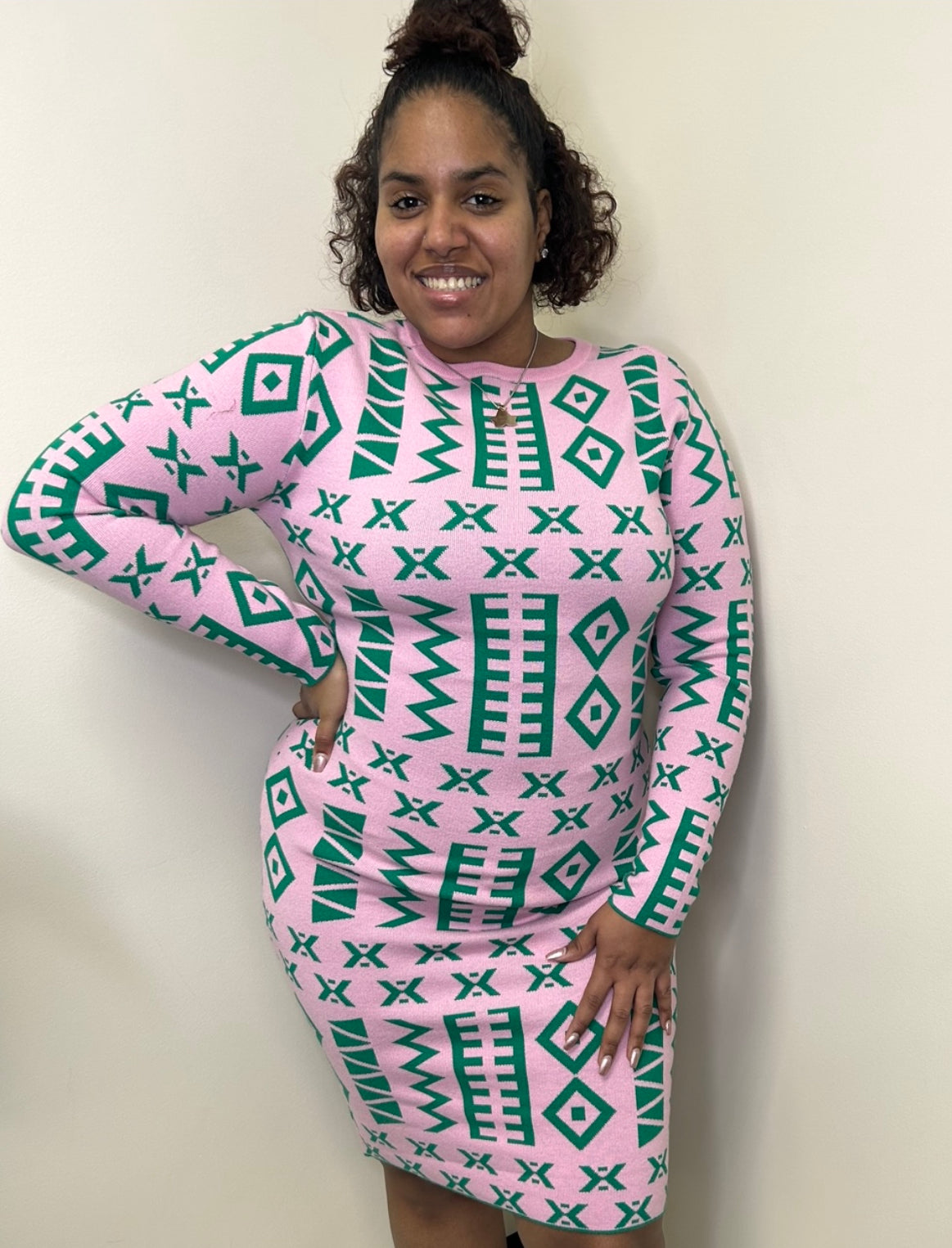 Ankara Style Knit Dress