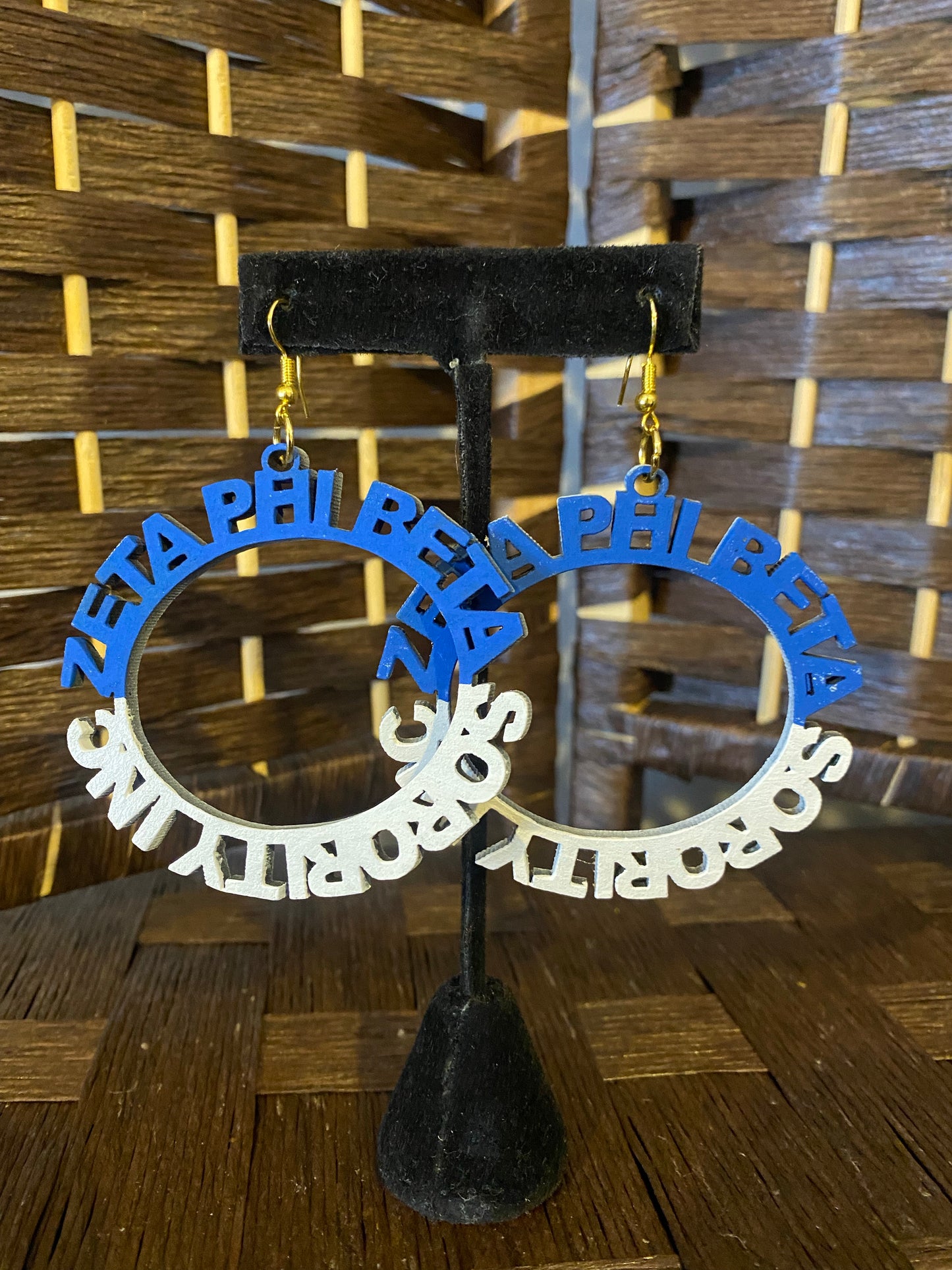 Zeta Phi Beta - around the world earrings