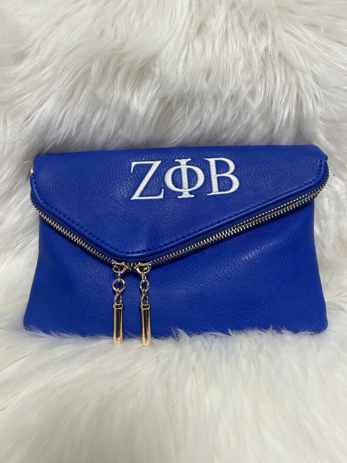 Zeta Phi Beta Foldover Clutch