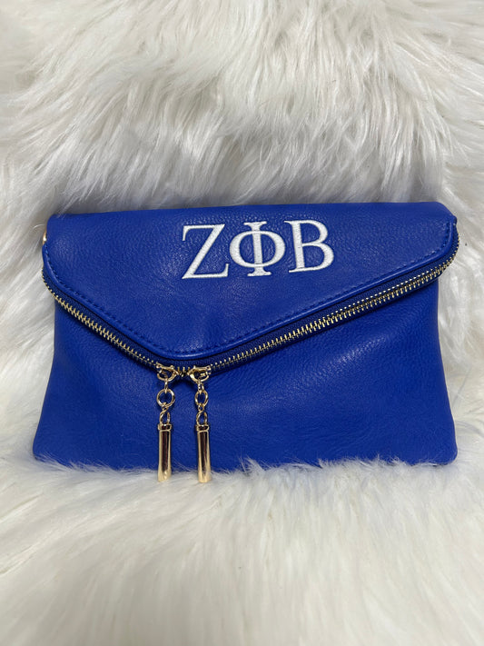 Zeta Phi Beta Foldover Clutch
